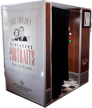 Classic retro portraits photo booth
