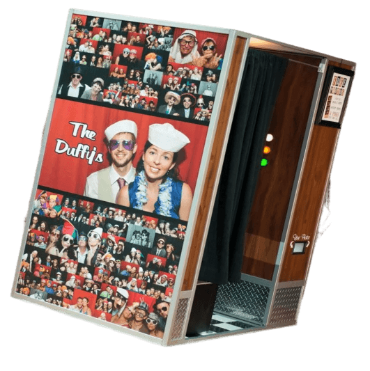 Custom-branded 'The Duffys' photo booth